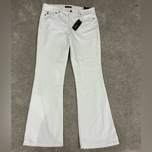 LEI Authentic White Flare Jeans Juniors Sz 13 NWT Y2K Stretch Bootcut Retro 2000 - Picture 1 of 9